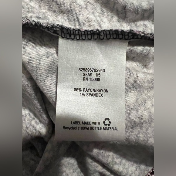 Covington Woman blouse, top, high low tunic, size 2X, pink, black print - Picture 5 of 6